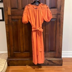 Seventy poplin dress terracotta